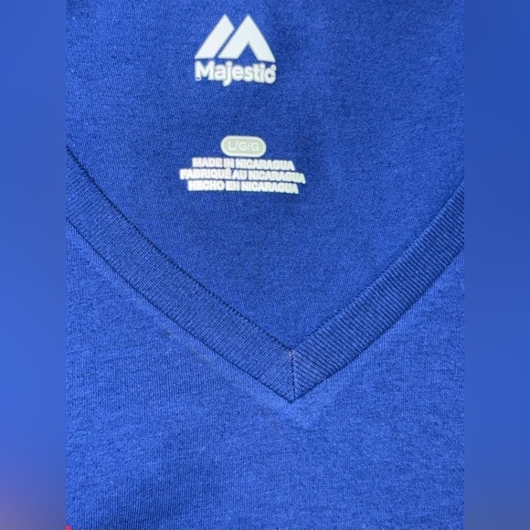 Majestic Blue Texas Rangers Short Sleeve Tee with Graphic Design, NWT, large - Picture 2 of 2